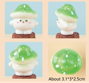 Figurines en résine 3D miniatures de champignons, elfes et fées, mignonnes et kawaii, pour mini-jardins de dessin animé, vente en gros, jouet pour enfant - Product Image 2