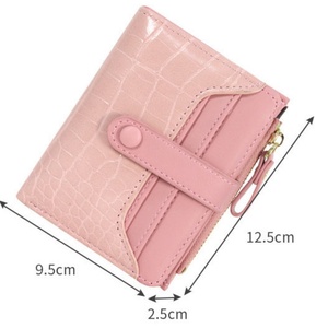 New Fashion Candy Pattern Luxury Unisex Slim Extra Thin Zipper Closure <b>Small</b> Wallet - Product Image 6