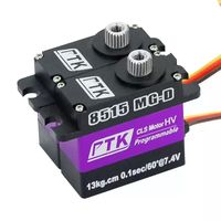 Servo Digital Sin Núcleo PTK 8515 MG-D HV CLS, Engranaje de Aluminio y Acero Inoxidable CNC, 15 kg, 0.087 s, Programable, 5.0 V-8.4 V, para RC de Ala Fija