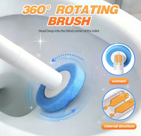 Tête de rechange pour brosse de toilette en plastique jetable, antibactérienne, rechargeable, tampon de nettoyage à usage domestique