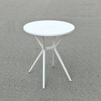 Mesa Redonda Plegable de Plástico con Base en Forma de X, Diseño Moderno, Mueble Portátil y Resistente para Exteriores, Cocina, Comedor, Escuela y Cafetería