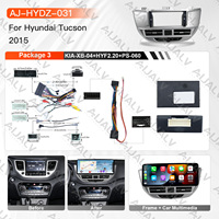 Nouvel arrivage : Cadre d'installation de tableau de bord 12,3 pouces pour autoradio stéréo HYUNDAI TUCSON 2015, accessoires radio DVD Android Auto