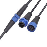 Connecteurs étanches ISO9001 CE 10A IP67 M15 mâle-femelle 2-5 broches pour la distribution d'énergie des éclairages de jardin extérieurs
