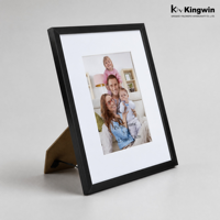 Cadre photo rectangulaire en alliage d'aluminium écologique Kingwin BSCI EDUR, vente en gros, noir mat, or brossé, argent