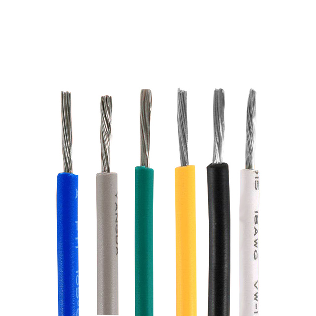 300V PVC Tinned Copper Ul1007 Wire VW-1 10 Awg 16 Awg 18Awg 22Awg 24 Awg 26Awg Green/Yellow/Red/Grey Flexible Hook up Cables