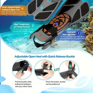 Erwachsenen-Schnorchelausrüstungsset mit Panorama-Antibeschlagmaske, verstellbaren Schwimmflossen, Trockenschnorchel und Reisetasche - Product Image 4