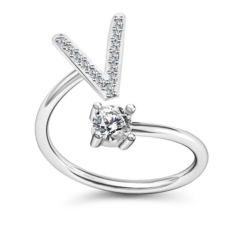 anneau big diamond gold eternal love heart ring engagement