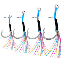 OEM ODM 11 #13 #15 #17 # hameçon simple barbelé pour gabarits en métal pour la pêche en mer hameçon simple en acier à haute teneur en carbone