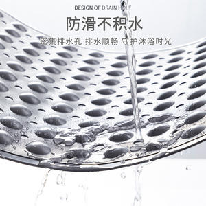 Tapis antidérapant rectangulaire pour salle de bain, en TPE, avec ventouses, pour douche, toilettes et bain - Product Image 5