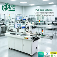 Machine de fabrication automatique de cartes IC en PVC avec marquage laser UV, lecture de codes QR et fonction de contrôle visuel
