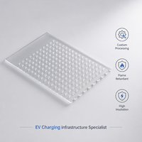 Plaque de dissipation thermique perforée sur mesure en polycarbonate, grille ventilée transparente pour armoire ESS, services de pliage et de découpe