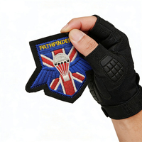 PATCH TACTIQUE PATHFINDER en tissu parachute brodé bleu avec drapeau britannique et motif avion, bordure noire, pour uniformes, sacs, chapeaux, DIY