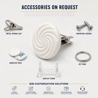 Diffuseur d'huiles essentielles écologique en céramique solide poreuse en spirale à haute absorption pour grille d'aération de voiture