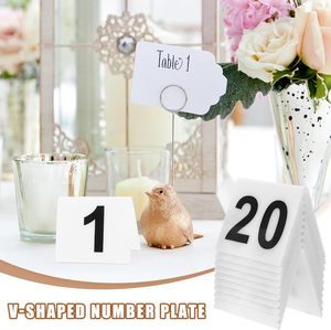 <span class=keywords><strong>Marque</strong></span>-places en acrylique personnalisés, numéros de table imprimés UV double face, style moderne et minimaliste pour restaurants, mariages et événements - Product Image 5
