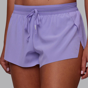 2025 meilleure vente femmes vêtements de sport d'été léger respirant Gym course Shorts tissé cordons bord brut plaine blanc - Product Image 4