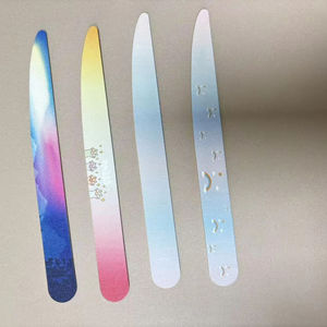 Lime à ongles professionnelle double face de qualité supérieure, grain 80/80, réutilisable, avec étui en plastique durable, pour usage manuel (vente en gros) - Product Image 2