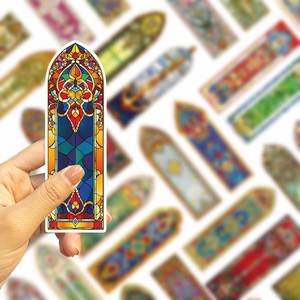 ที่คั่นหนังสือกระดาษลายโบสถ์บาโรกสไตล์วินเทจ 30 ชิ้น ลายกระจกสี การ์ดตกแต่ง DIY |   ของขวัญสร้างสรรค์สำหรับคนรักหนังสือ - Product Image 4