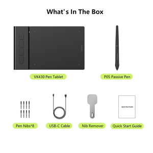 价格优惠的左手VEIKK VK430数字图形绘图板，带P05无电池笔 - Product Image 3