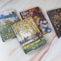 Carnet personnalisable à couverture rigide avec peinture à l'huile de Monet, reliure lignée, 128 feuilles, pages intérieures couleur, format A5, journal/agenda pour étudiant, idéal comme cadeau