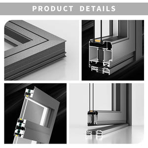 باب بابية داخلي مخصص SUNGYE من الألومنيوم إطار معدني نحيف للغاية مقاوم للماء زجاج مقسى فاخر باب دخول متأرجح للفنادق - Product Image 3