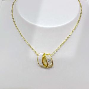 Collar de Plata de Ley 925 con Colgante de Mariposa y Piedras Preciosas, Joyería Fina para Mujer, Diseño Geométrico Simple, Precio de Fábrica - Product Image 1