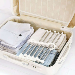 5 in 1 Pantaloni della Cremagliera Ripiani in Acciaio Inox Multi-funzionale Armadio Magico Dei Pantaloni Gancio del Cappotto di Immagazzinaggio Organizzazione