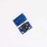 Modul step-down daya tinggi LM2596S papan biru, regulator tegangan DC-DC yang dapat diatur, modul daya dengan tampilan digital LM2596