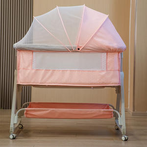 <span class=keywords><strong>Lit</strong></span> bébé multifonctionnel en métal, berceau pour bébé, <span class=keywords><strong>lit</strong></span> d'appoint avec <span class=keywords><strong>moustiquaire</strong></span> et roues, <span class=keywords><strong>lit</strong></span> d'hôpital pliable pour nouveau-né - Product Image 3