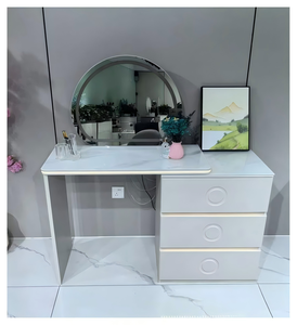 Modern Makeup <b>Vanity</b> <b>Table</b> With Lighted <b>Mirror</b> Storage Desk For Bedroom Furniture - Product Image 1