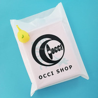 Sacs de courses en plastique PE personnalisés avec logo et poignée découpée, durables, pour usage promotionnel, pour vêtements