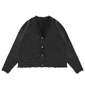 Logo personalizzato OEM/ODM in <span class=keywords><strong>cotone</strong></span> a maniche lunghe con un solo bottone con <span class=keywords><strong>scollo</strong></span> a <span class=keywords><strong>V</strong></span> - Product Image 3