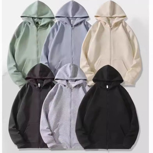 Collezione Inizio Autunno 2025: Giacca con Cappuccio e <span class=keywords><strong>Cerniera</strong></span> Bifacciale in Maglia, Tinta Unita, Unisex, di Tendenza - Product Image 5