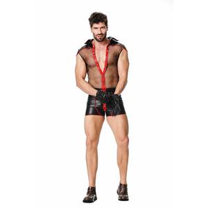 Men's <b>Sexy</b> Demon <b>Doctor</b> Bodysuit With Gloves And Syringe Costume For Halloween Role Play Tight Fit PU Material - Product Image 2
