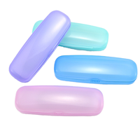 Boîte de rangement pour lunettes portable et élégante en plastique coloré Bao De AD452 E88 avec étui à lunettes
