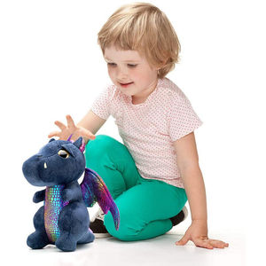 Pabrik grosir 25cm Anime lucu Naga & dinosaurus terbang boneka mewah dengan sayap PP kapas mengisi Super lembut mewah - Product Image 4