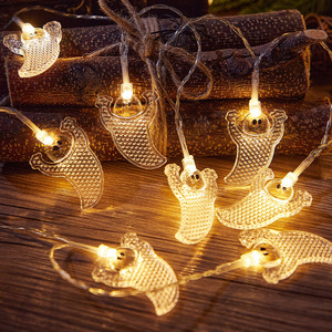 Luces LED de Cadena para Halloween, Luces Decorativas Transparentes con Forma de Calavera y Mano de Fantasma para Adornos de Escenarios de Fiesta - Product Image 1