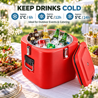 TIANXING Conteneur isotherme en acier inoxydable de grande capacité (10L-60L) pour le maintien au chaud des aliments et le refroidissement, idéal pour les événements et la restauration