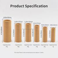 Crème déodorante solide en papier biodégradable contenant l'emballage cosmétique tubes déodorants ronds en carton kraft
