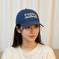 Casquette Dad Hat non structurée en gros, brodée, en coton, à calotte souple, grande taille, unisexe