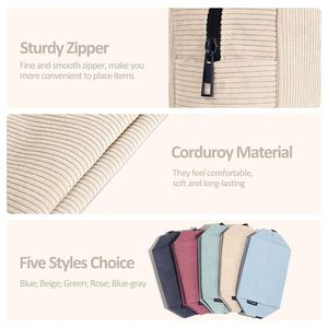 Custom Logo <b>Women</b> Girls Makeup <b>Pouch</b> Soft Corduroy Portable Versatile Zipper Small Travel Cosmetic <b>Bag</b> <b>for</b> Purse - Product Image 4