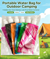 Sac et récipient à eau pliables, sans odeur, design portable et anti-fuite pour le camping en plein air