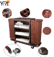 Chariot de nettoyage de haute qualité pour hôtel, chariot de nettoyage pour le personnel de ménage, chariot de nettoyage pour les fournitures d'hôtel, chariot à linge