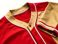Maillot de baseball bicolore personnalisé avec nom et numéro brodés pour les fans, idéal pour les tenues de jour de match