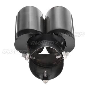 Tuyau d'échappement universel double sortie 63 mm en acier inoxydable pour voiture, embout de silencieux à double sortie - Product Image 4