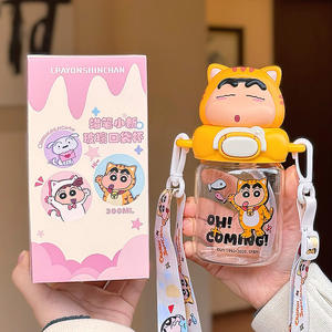 Vaso con pajita Zuo Mu Crayon Shin Chan, Tritan, con tapa abatible, portátil, para niños, regalo para el regreso a clases - Product Image 5