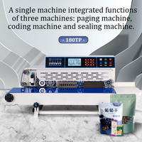Machine de scellage horizontale électrique TEPPS 180TP pour sacs et pochettes en plastique avec codage jet d'encre et produits chimiques