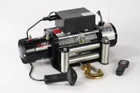 Treuil électrique sans fil portable 12V/24V, mini moteur haute vitesse, construction en aluminium, câble en acier, capacité de charge de 12000 lb