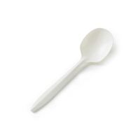 Ensembles de couverts jetables en amidon de maïs avec logo personnalisé : fourchettes, cuillères, couteaux, vaisselle en plastique, ustensiles de restaurant