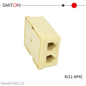 Boîte <span class=keywords><strong>de</strong></span> jonction <span class=keywords><strong>de</strong></span> surface RJ11 double port 6P4C, prise <span class=keywords><strong>de</strong></span> courant, boîte <span class=keywords><strong>de</strong></span> jonction téléphonique, boîte <span class=keywords><strong>de</strong></span> rosace - Product Image 4