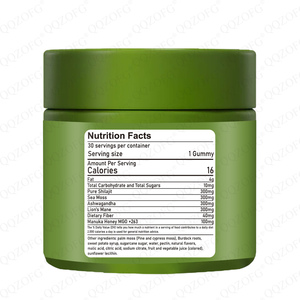 Custom Formula 4-in-1 Vitality Gummies Ashwagandha Shilajit Sea Moss Mushroom for Stress Relief and Energy OEM ODM - Product Image 2